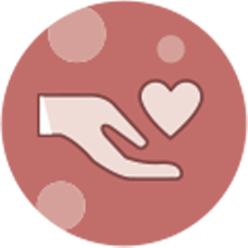 Free-Drug Program Hand & Heart Icon