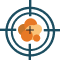 Targeting cancer cells icon.
